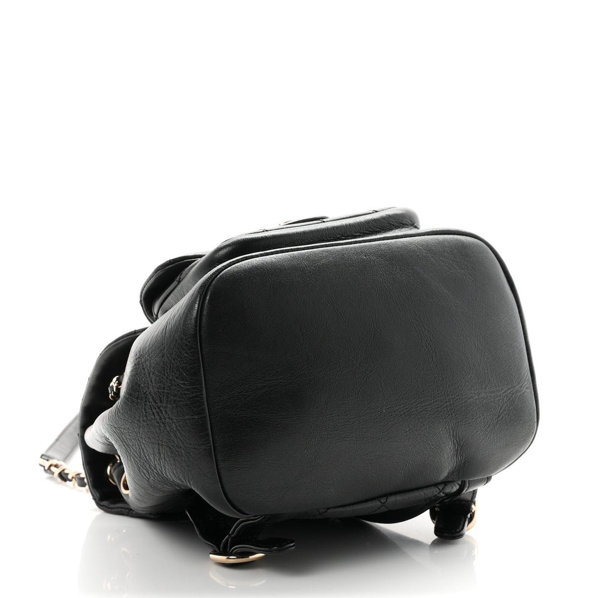 Small Quilted Calfskin Backpack - Black