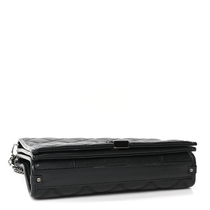 Mini Quilted Lambskin Handbag - Black