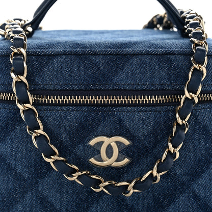 Mini Quilted Handbag - Blue