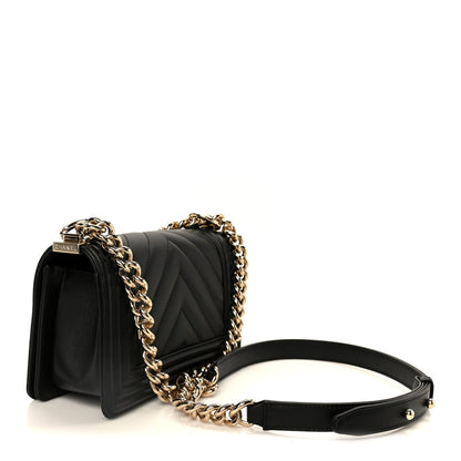 Small Quilted Lambskin Flap Shoulder Bag - Black