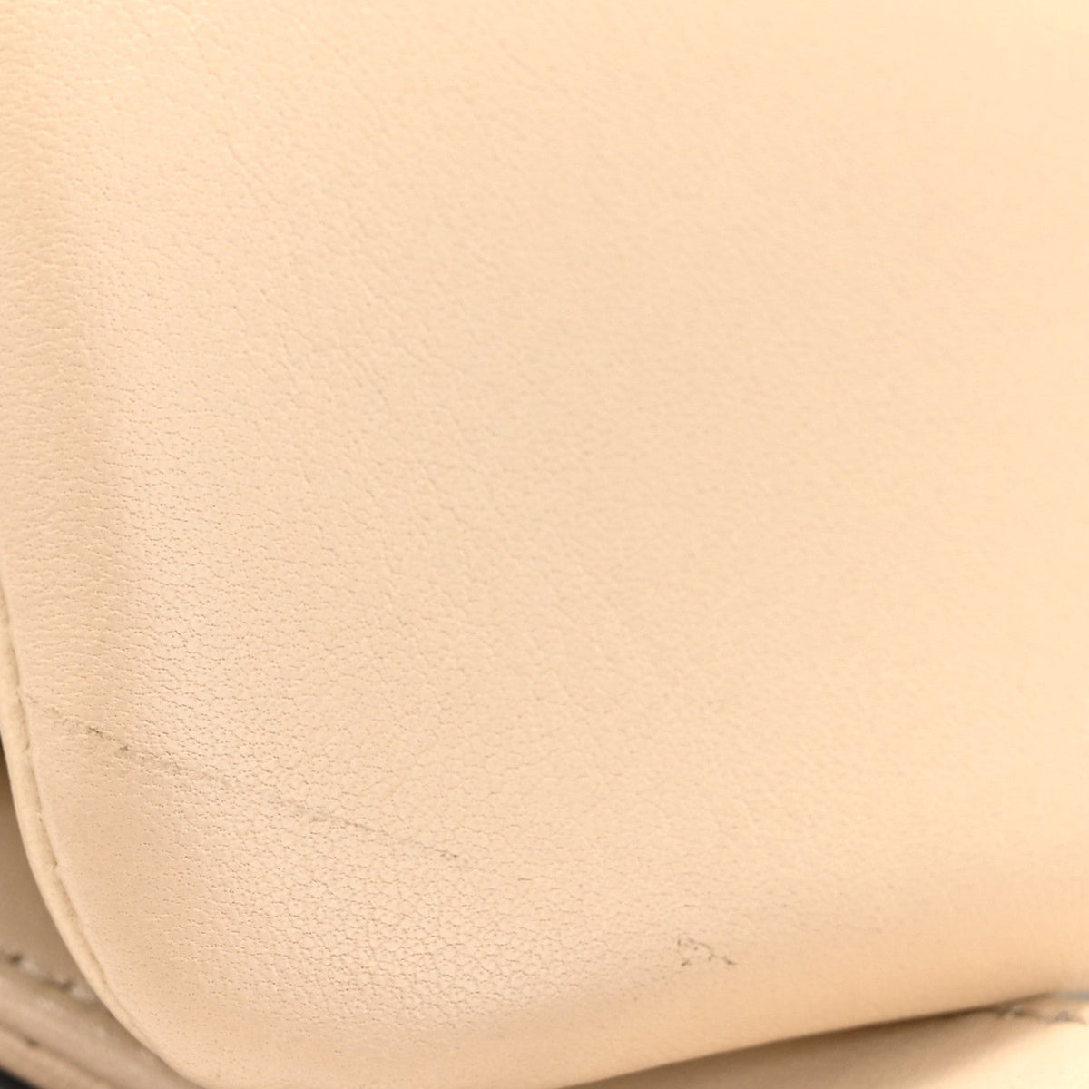 Medium Quilted Lambskin Flap Shoulder Bag - Beige