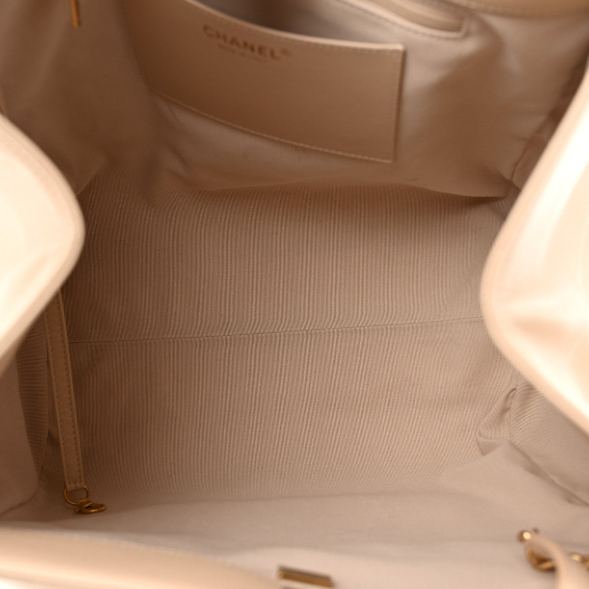 Large Caviar Tote Bag - Beige
