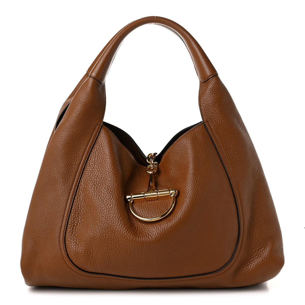 Maxi Calfskin Shoulder Bag - Brown