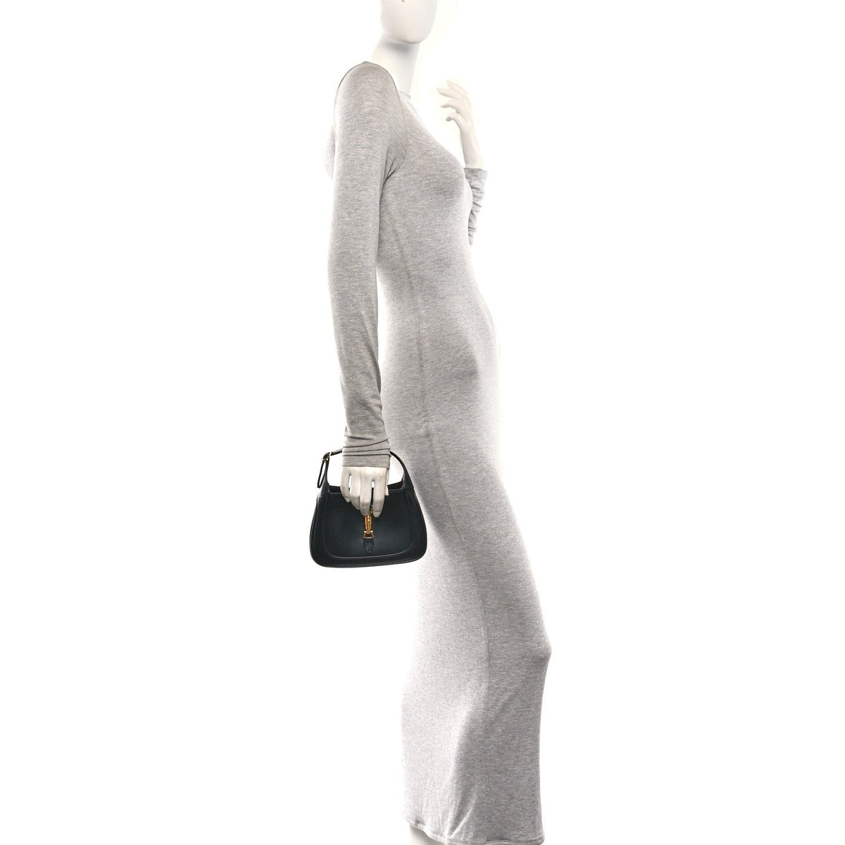 Mini Calfskin Hobo Bag - Black