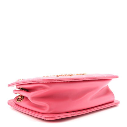 Small Quilted Calfskin Tote Bag - Pink