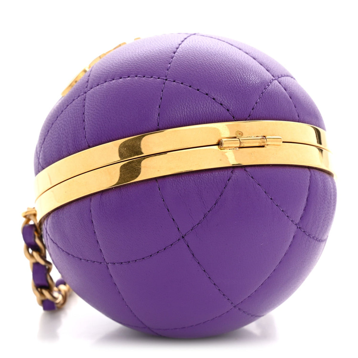 Lambskin Clutch Bag - Purple