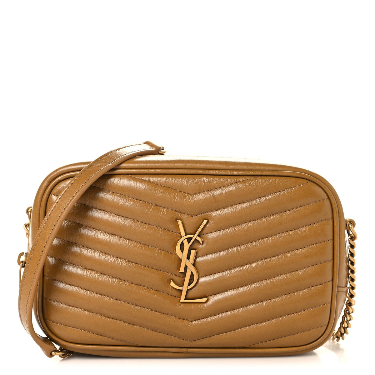 Mini Calfskin Crossbody Bag - Brown