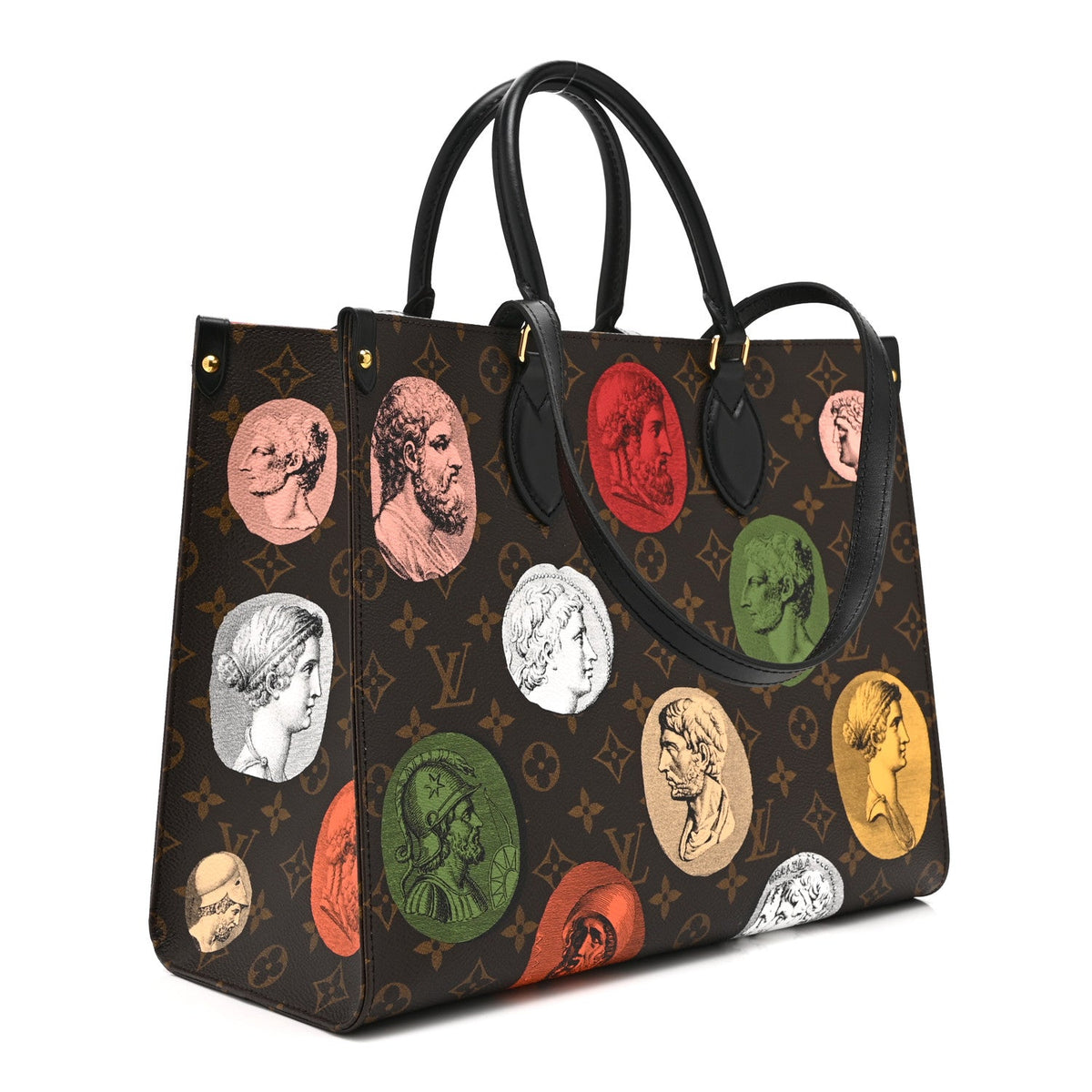 X Fornasetti Monogram Cameo Onthego Mm Handbag