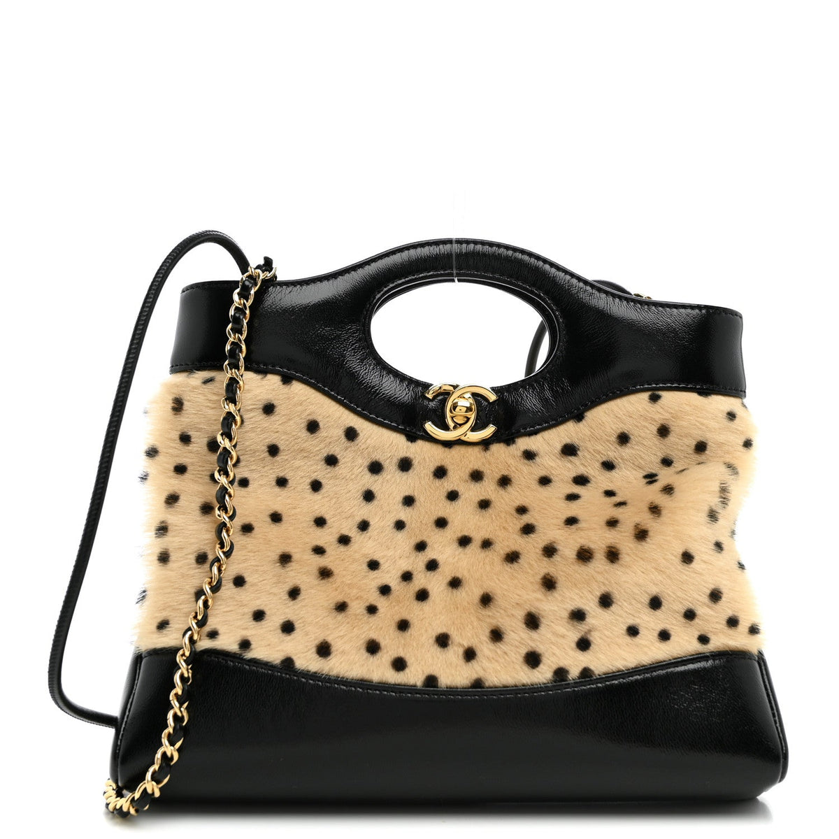 Mini Lambskin Handbag - Beige