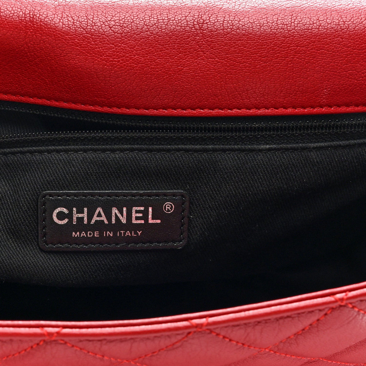 Large Quilted Goatskin Flap Shoulder Bag - Red
