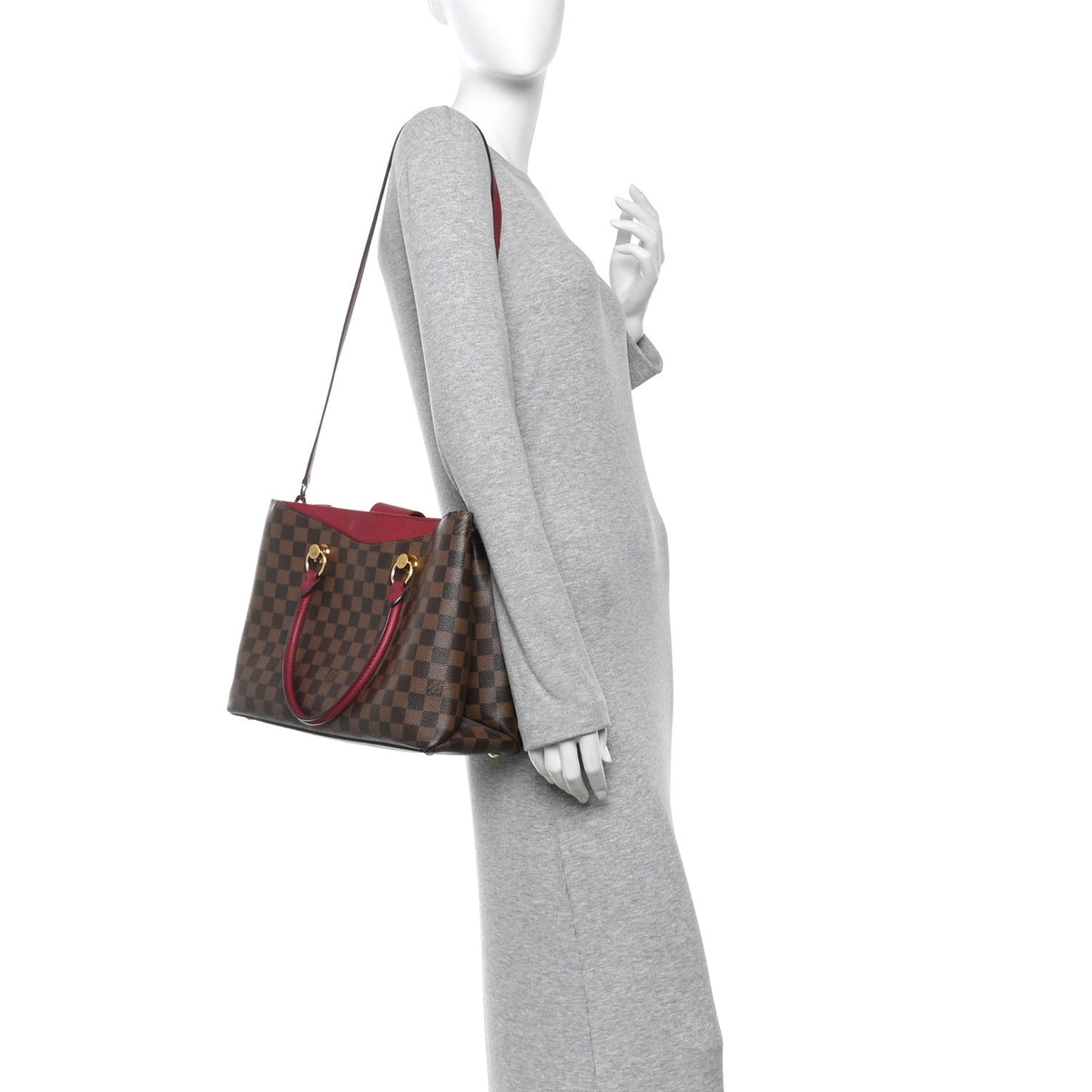 Damier Ebene Lv Riverside Lie De Vin Handbag