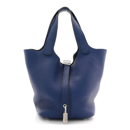 Taurillon Clemence Picotin Lock 18 Pm Bl Handbag