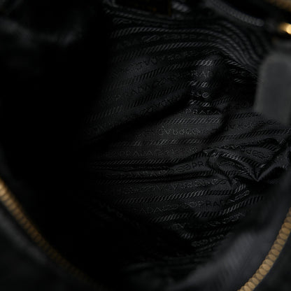 Quilted Nylon Tote Bag - Black