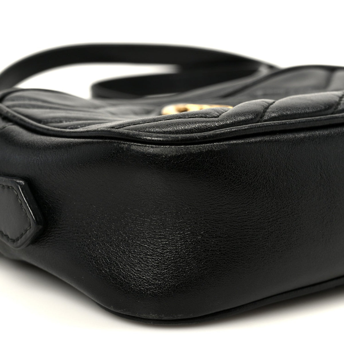 Mini Calfskin Shoulder Bag - Black