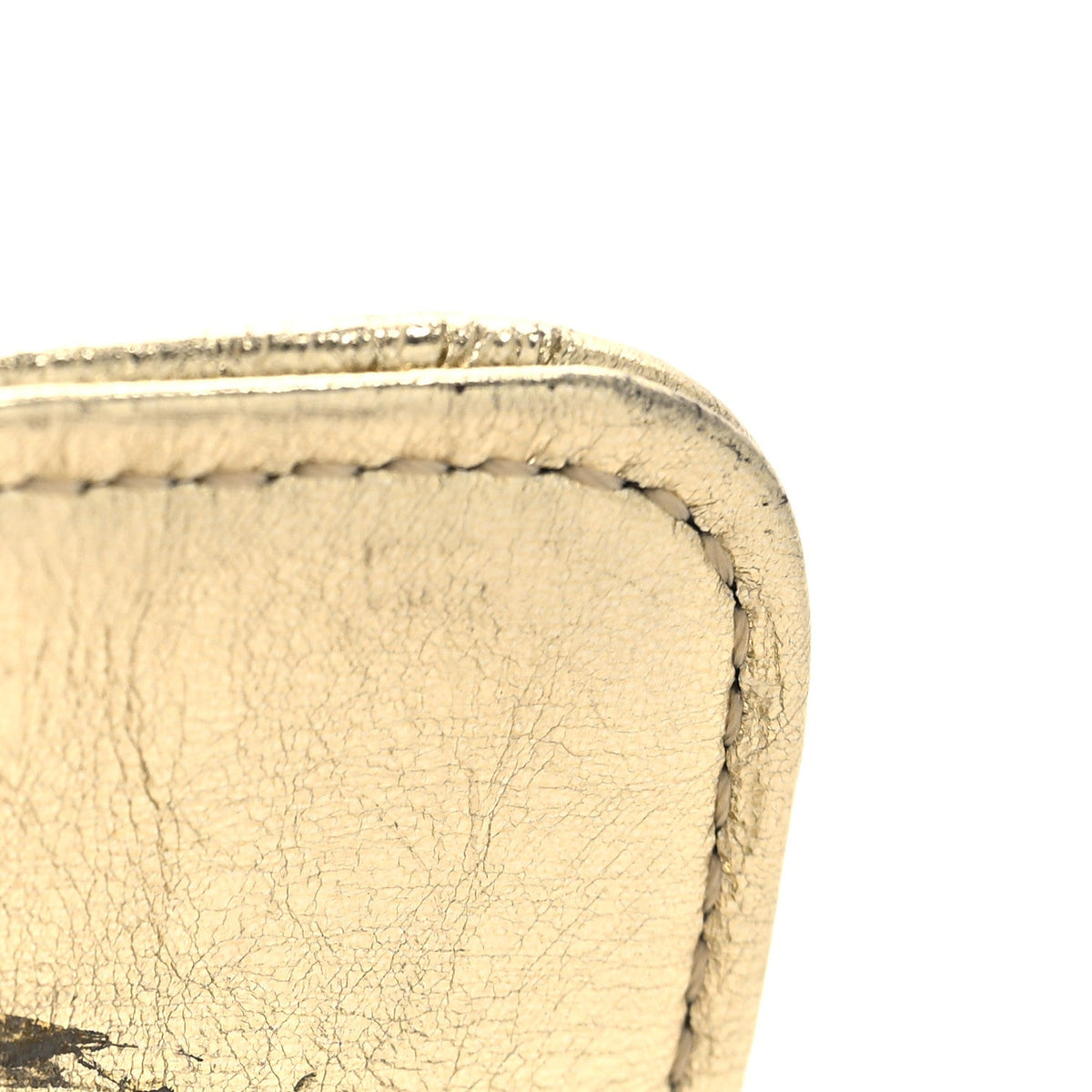 Quilted Calfskin Wallet Bag - Gold