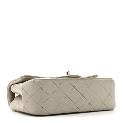 Mini Quilted Lambskin Flap Shoulder Bag - Tan