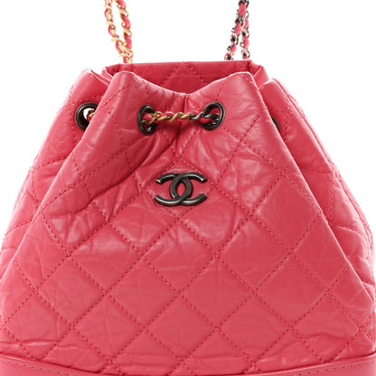 Small Quilted Calfskin Backpack - Pink