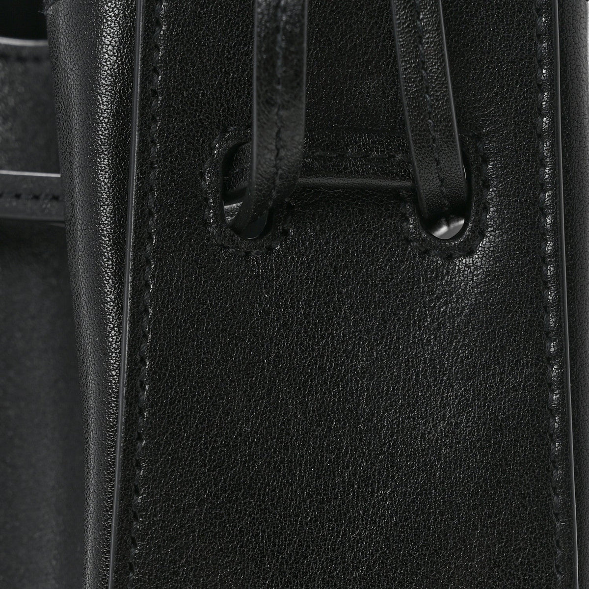 Small Calfskin Bucket Bag - Black