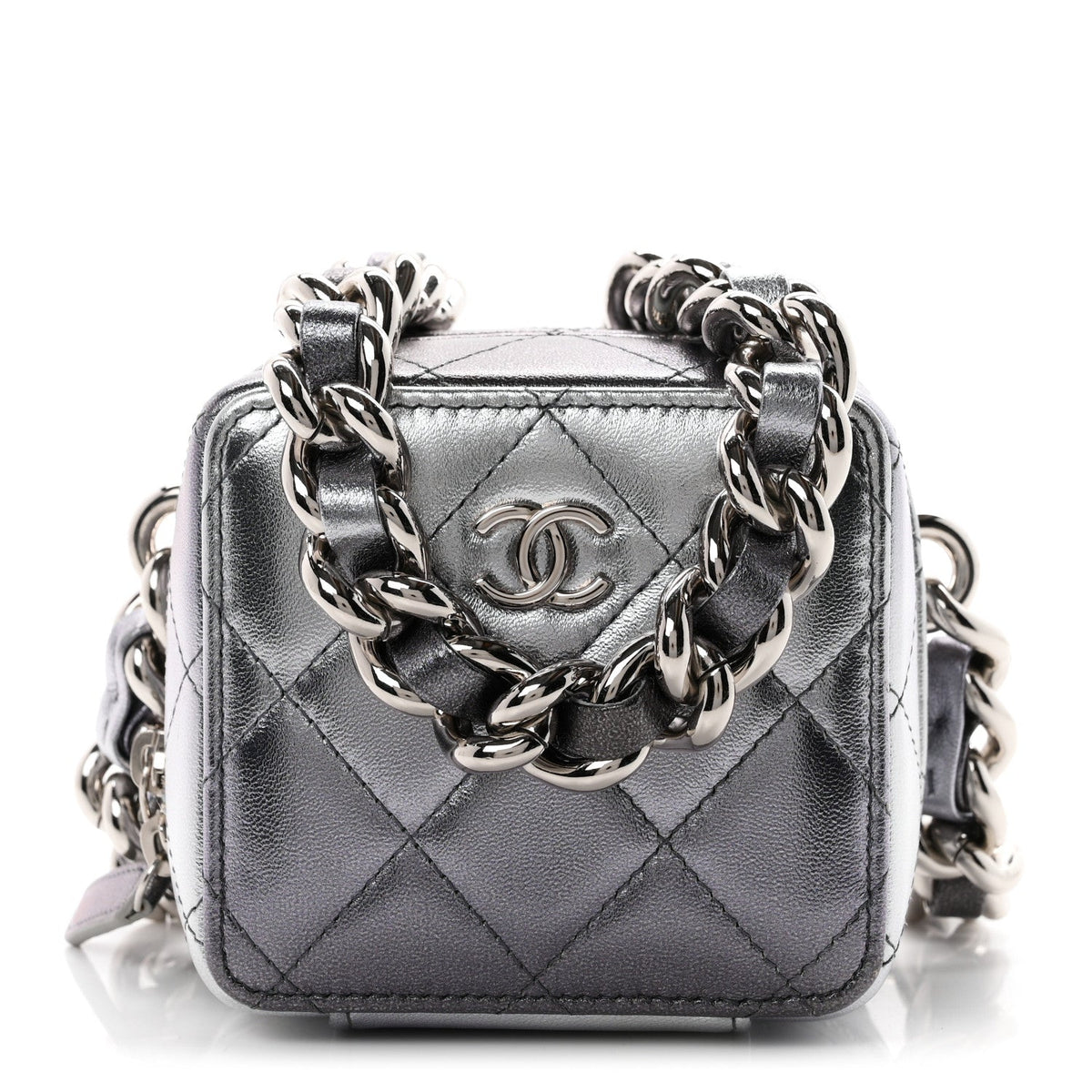 Quilted Lambskin Clutch Bag - Black