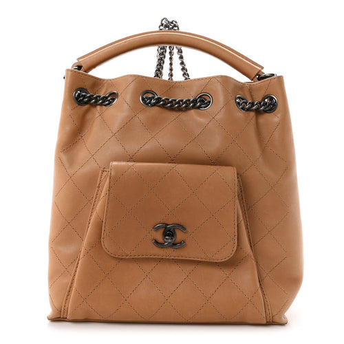 Medium Calfskin Backpack - Beige