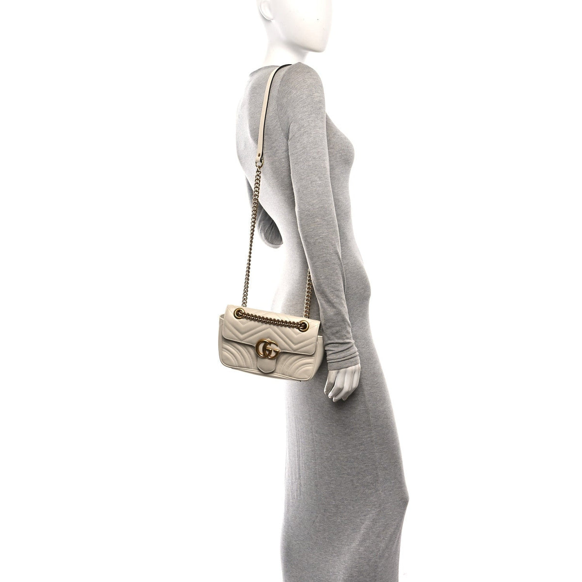 Mini Calfskin Shoulder Bag - White