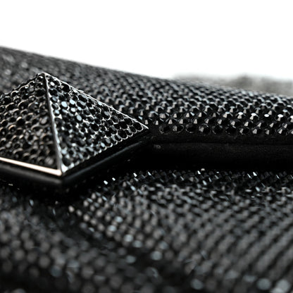 Small Suede Clutch Bag - Black
