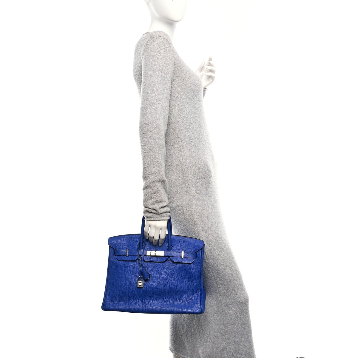 Togo Birkin 35 Bleu France Handbag