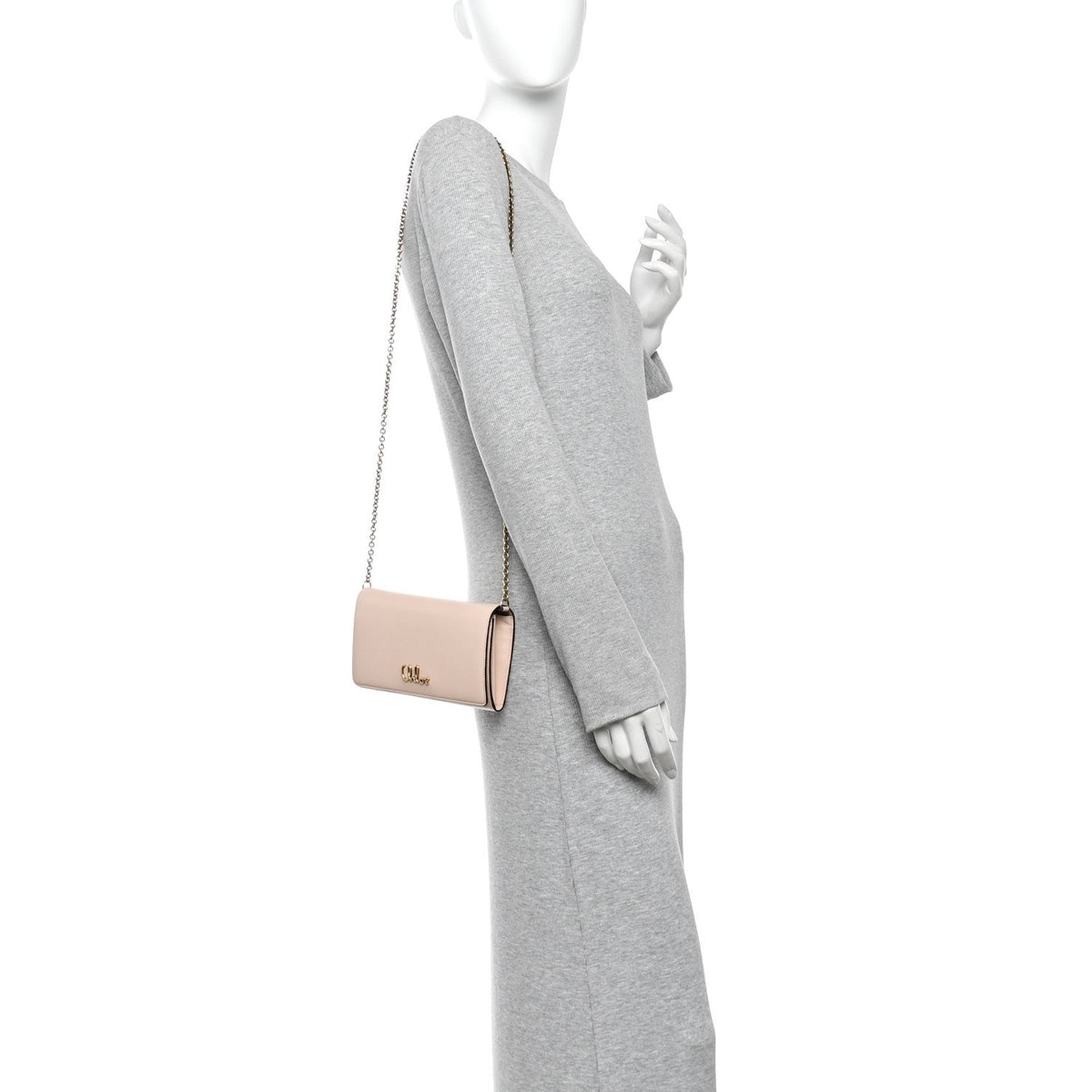 Calfskin Flap Shoulder Bag - Pink