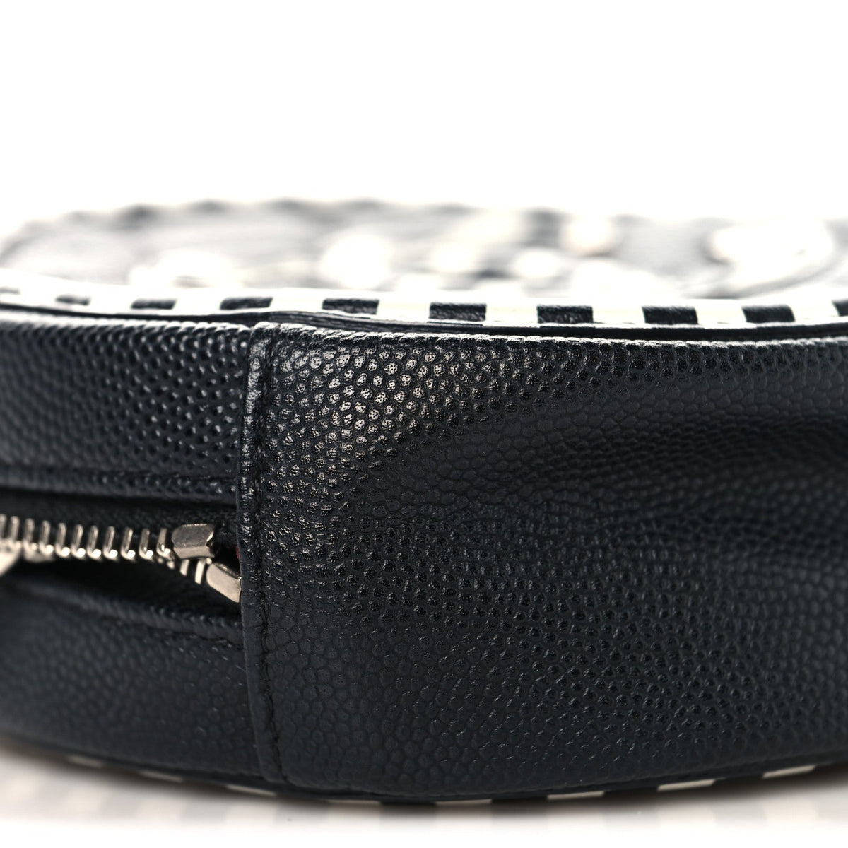 Quilted Caviar Clutch Bag - Black