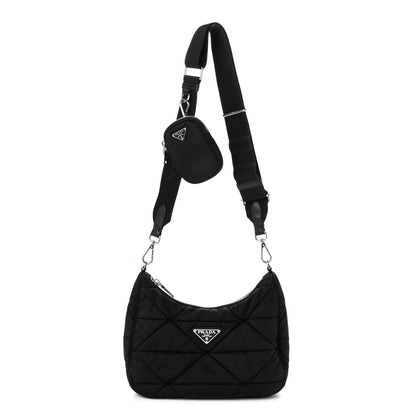 Nylon Shoulder Bag - Black