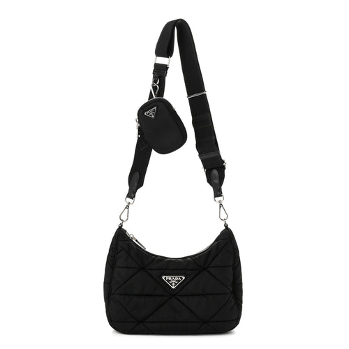 Nylon Shoulder Bag - Black