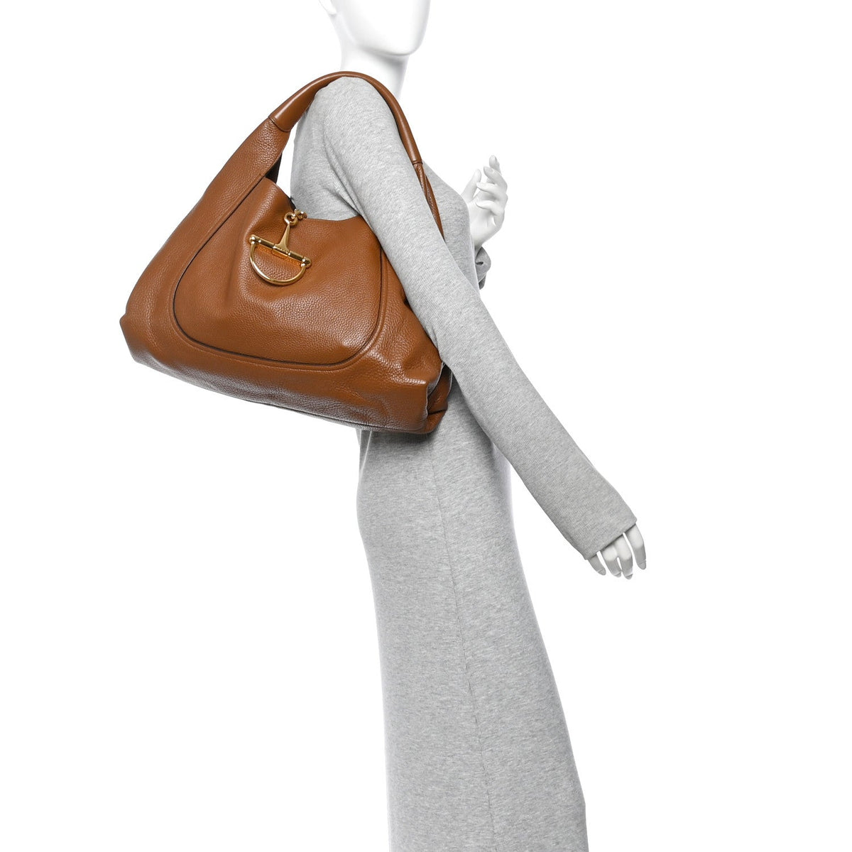 Maxi Calfskin Shoulder Bag - Brown