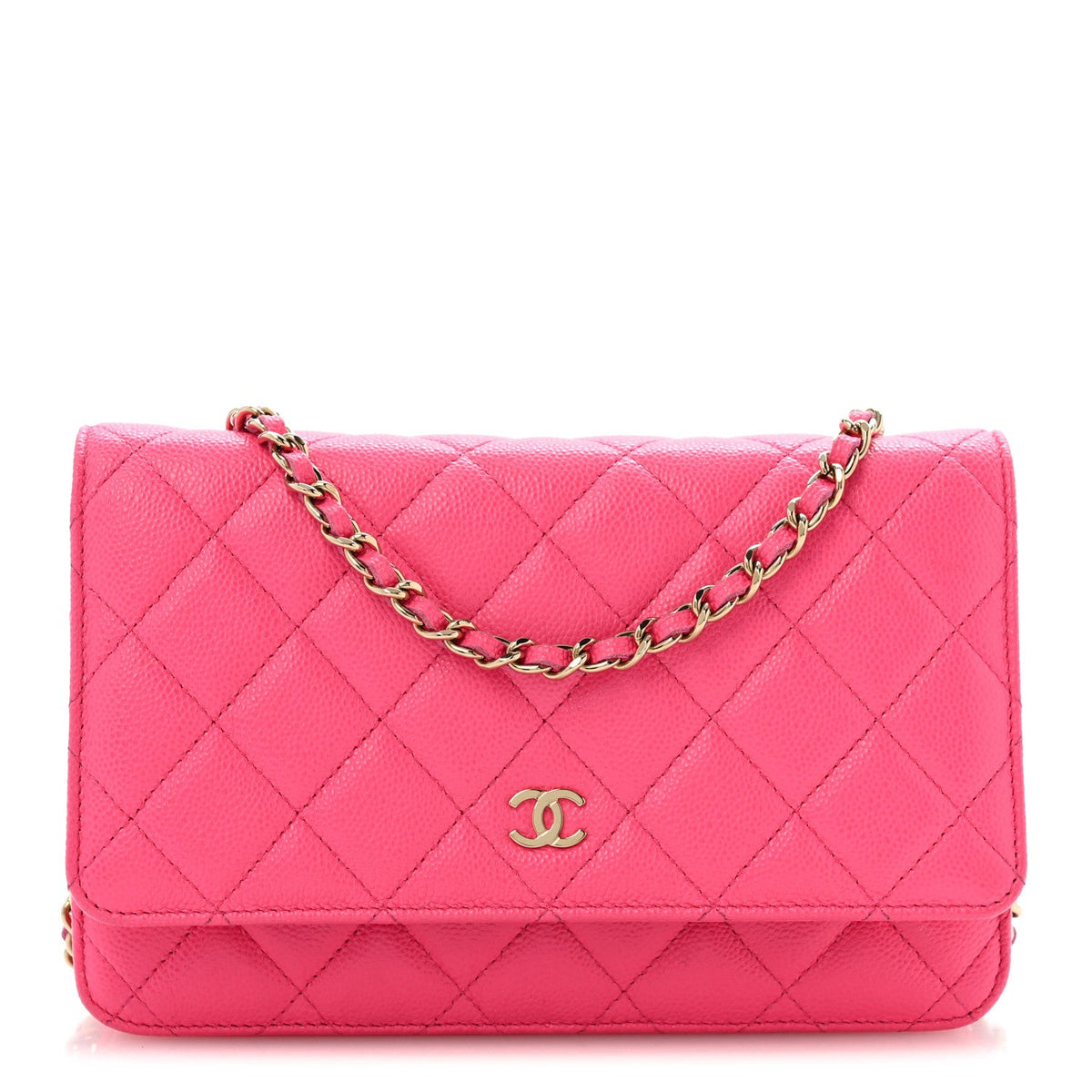 Quilted Caviar Wallet Bag