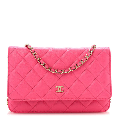 Quilted Caviar Wallet Bag
