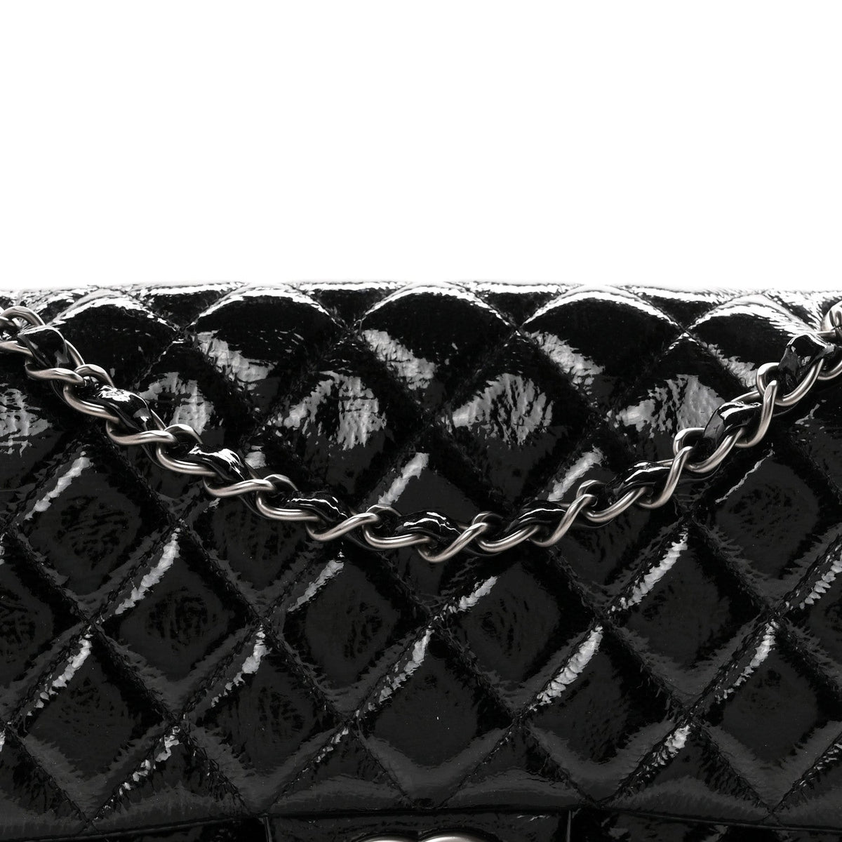 Medium Quilted Flap Shoulder Bag - Black
