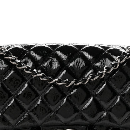 Medium Quilted Flap Shoulder Bag - Black