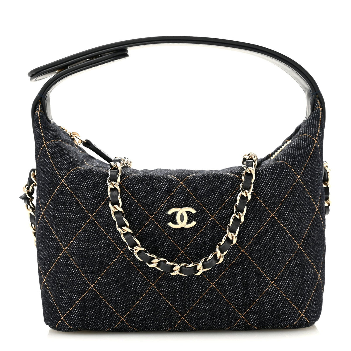 Quilted Hobo Bag - Blue
