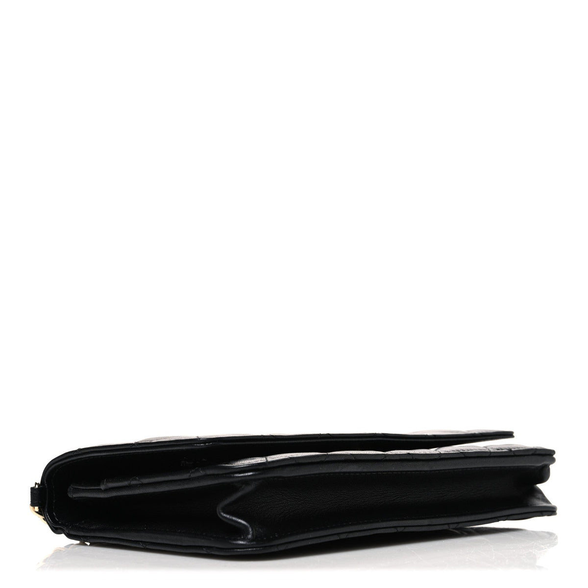 Quilted Lambskin Wallet Bag - Black