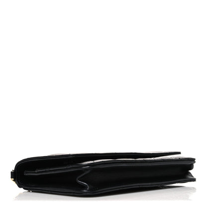 Quilted Lambskin Wallet Bag - Black