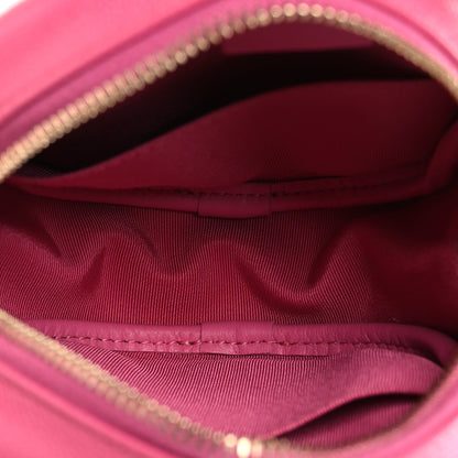 Quilted Caviar Clutch Bag - Pink