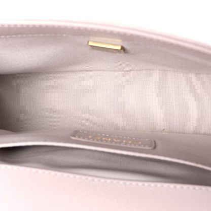 Medium Quilted Caviar Flap Shoulder Bag - Pink