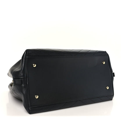 Large Calfskin Handbag - Black