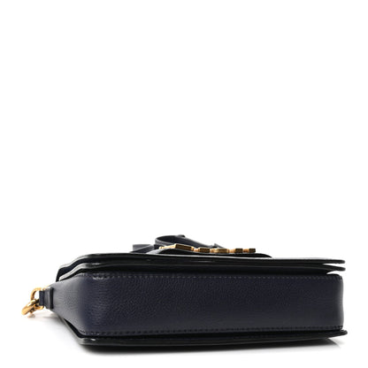 Calfskin Flap Shoulder Bag - Blue