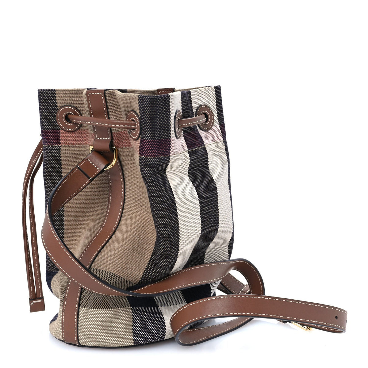 Small Canvas Bucket Bag - Brown