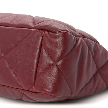 Quilted Lambskin Handbag - Brown