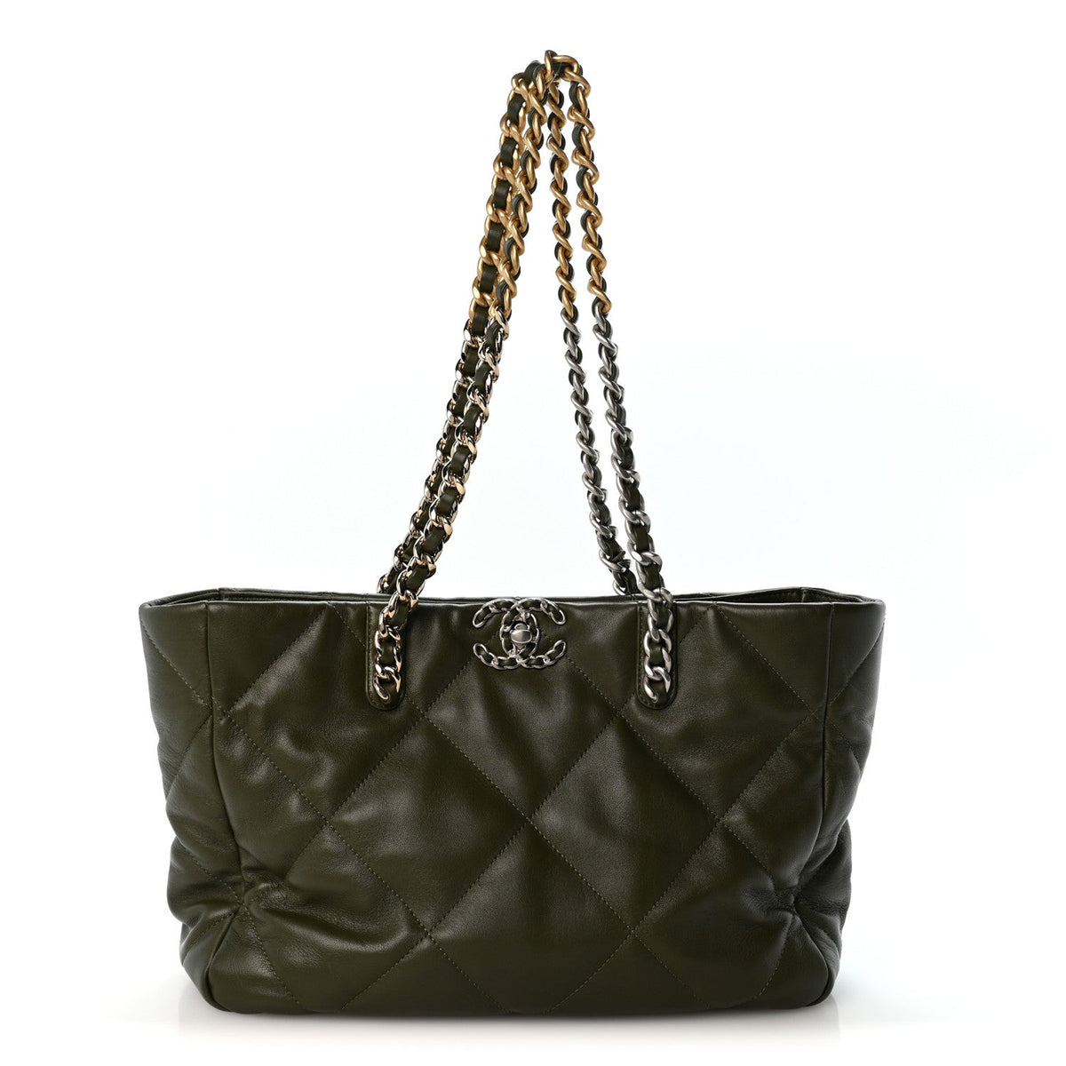 Quilted Lambskin Handbag - Green