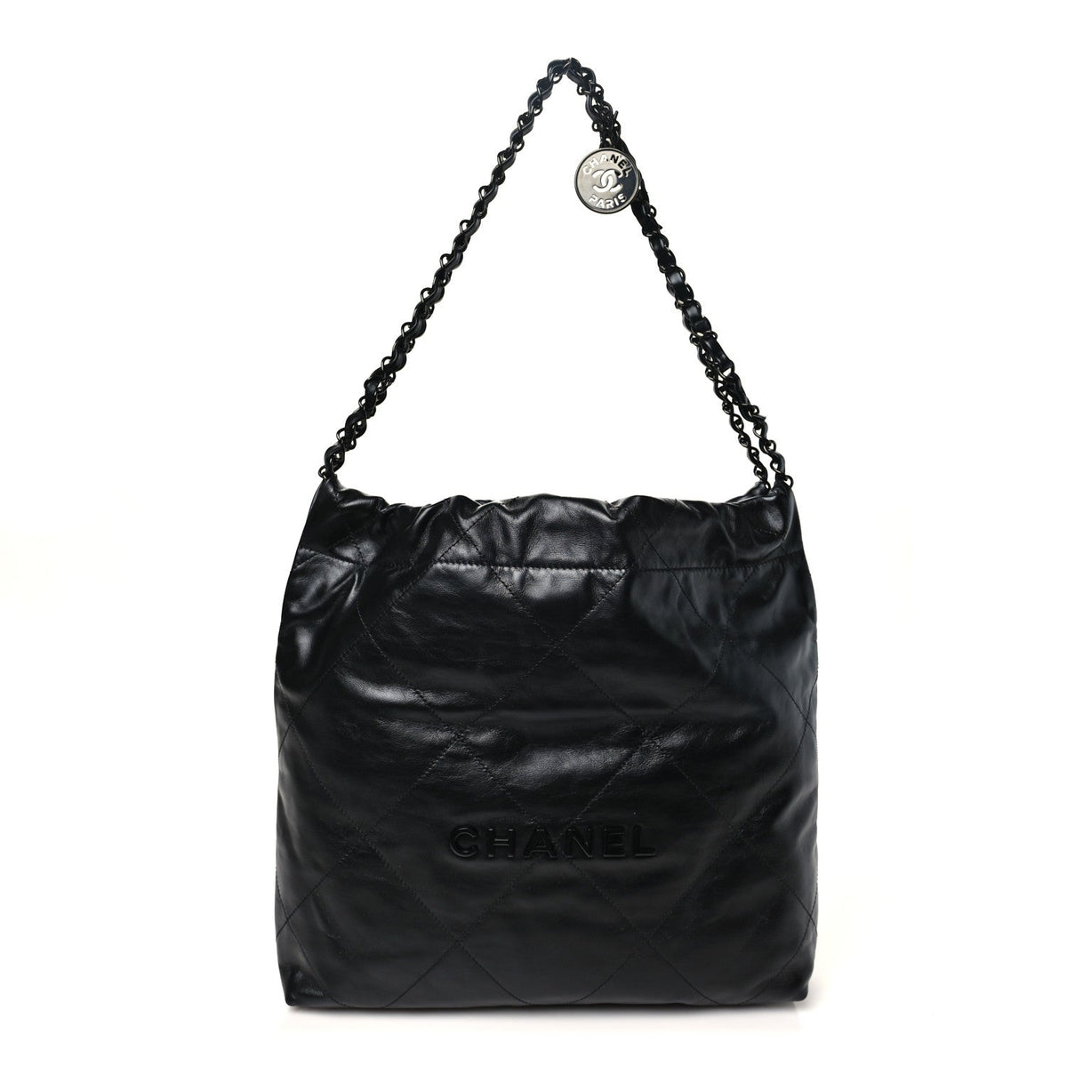 Small Quilted Calfskin Handbag - Black