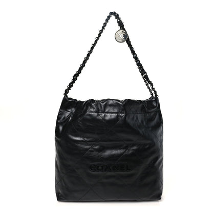 Small Quilted Calfskin Handbag - Black