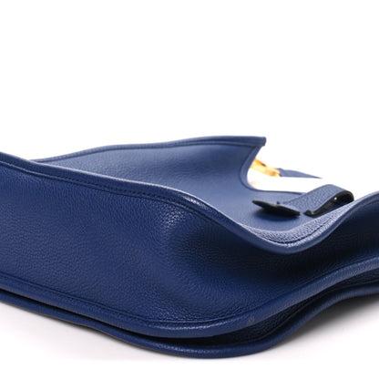 Taurillon Clemence Evelyne Iii Pm Bleu E Handbag