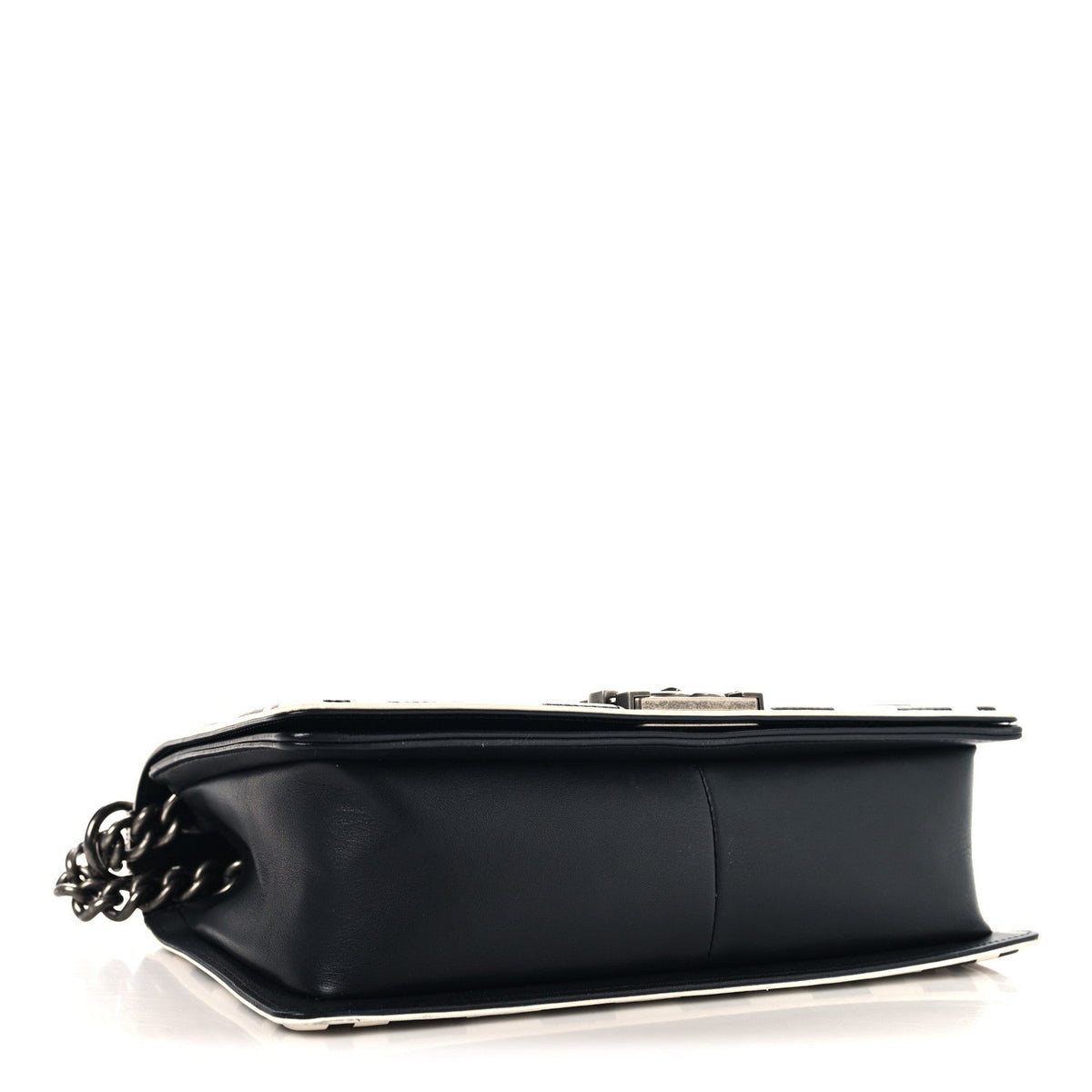 Medium Quilted Calfskin Flap Shoulder Bag - Black